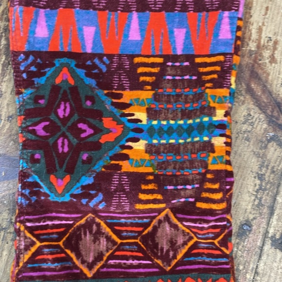 Free people bellbottoms Aztec corduroy velvet stretch pull on pants size… - Picture 5 of 11
